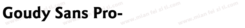 Goudy Sans Pro字体转换